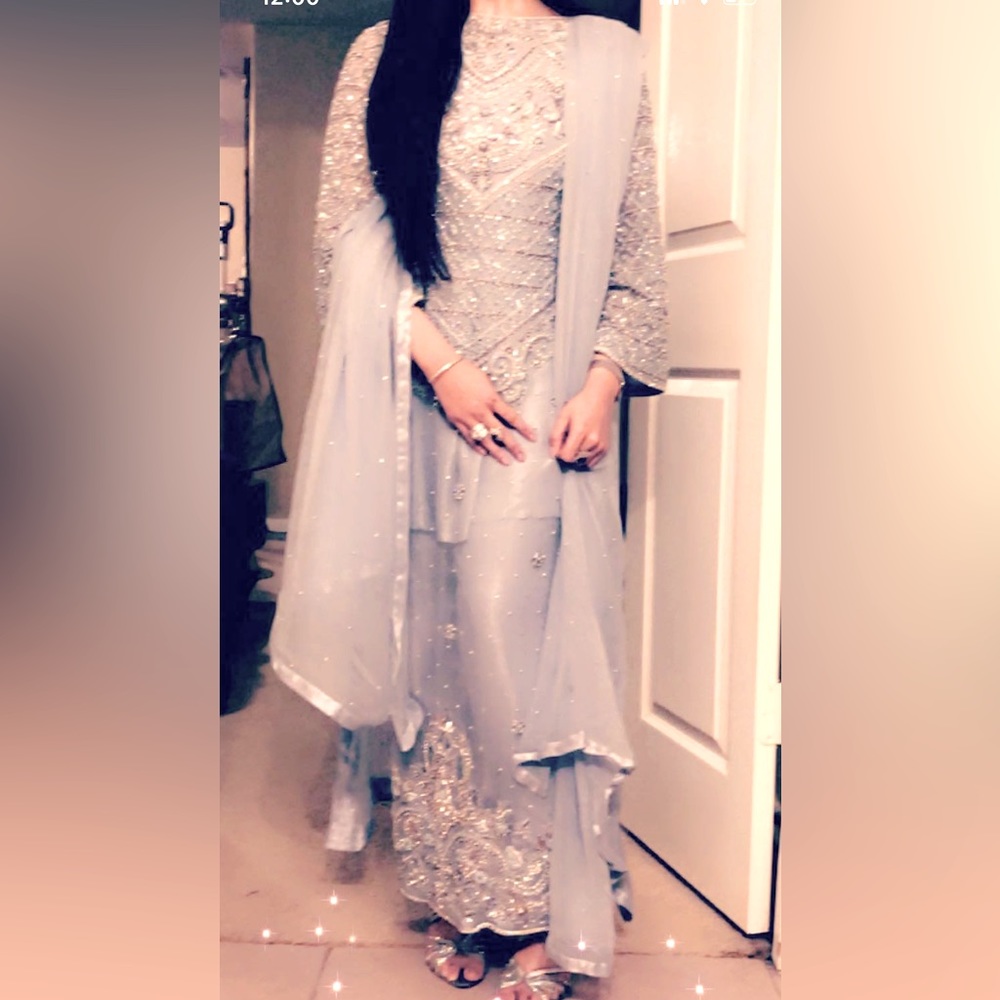 4pc ice blue outfit